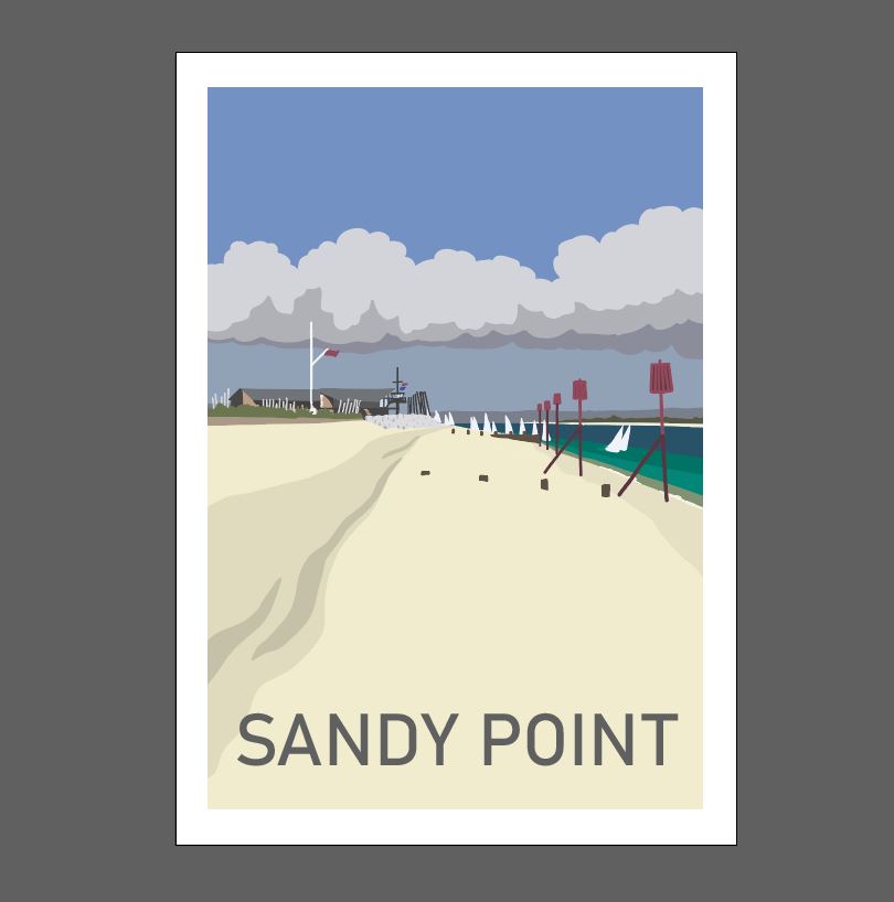 Sandy Point, Hayling Print