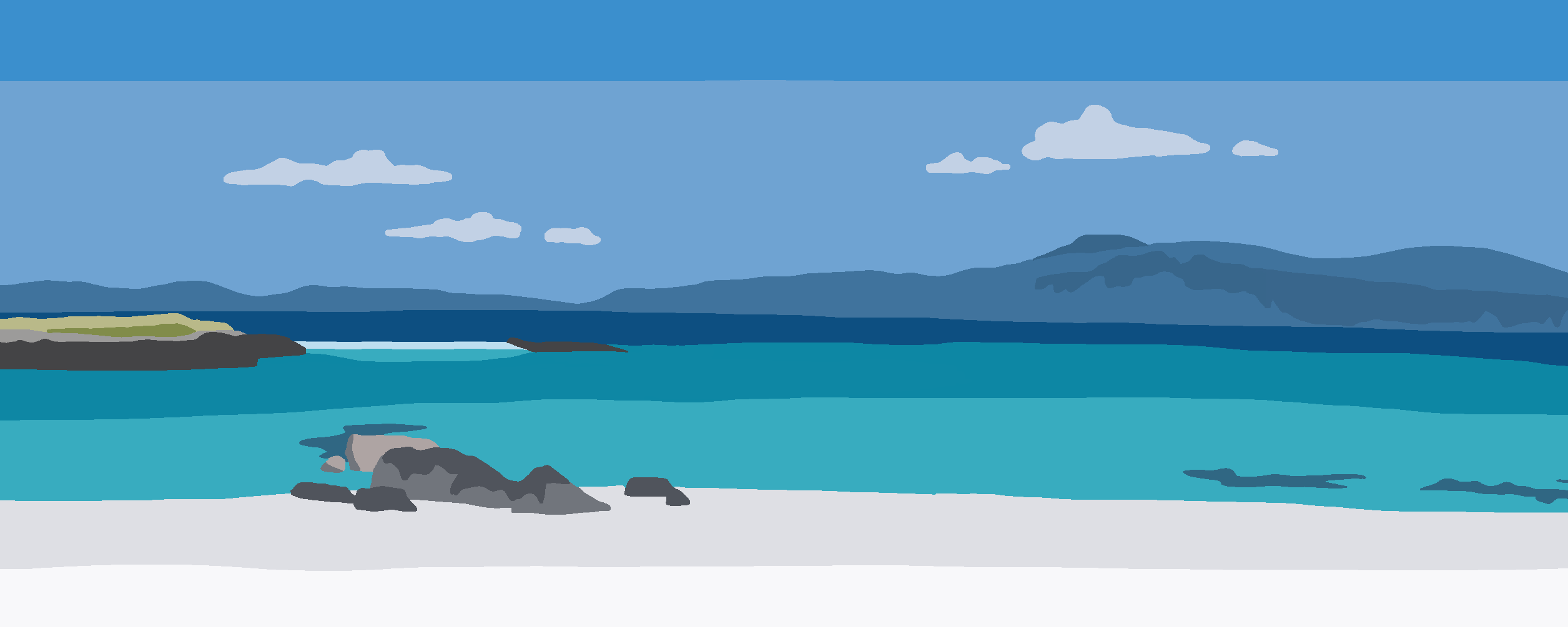 Graphic design print of Iona, Scotland